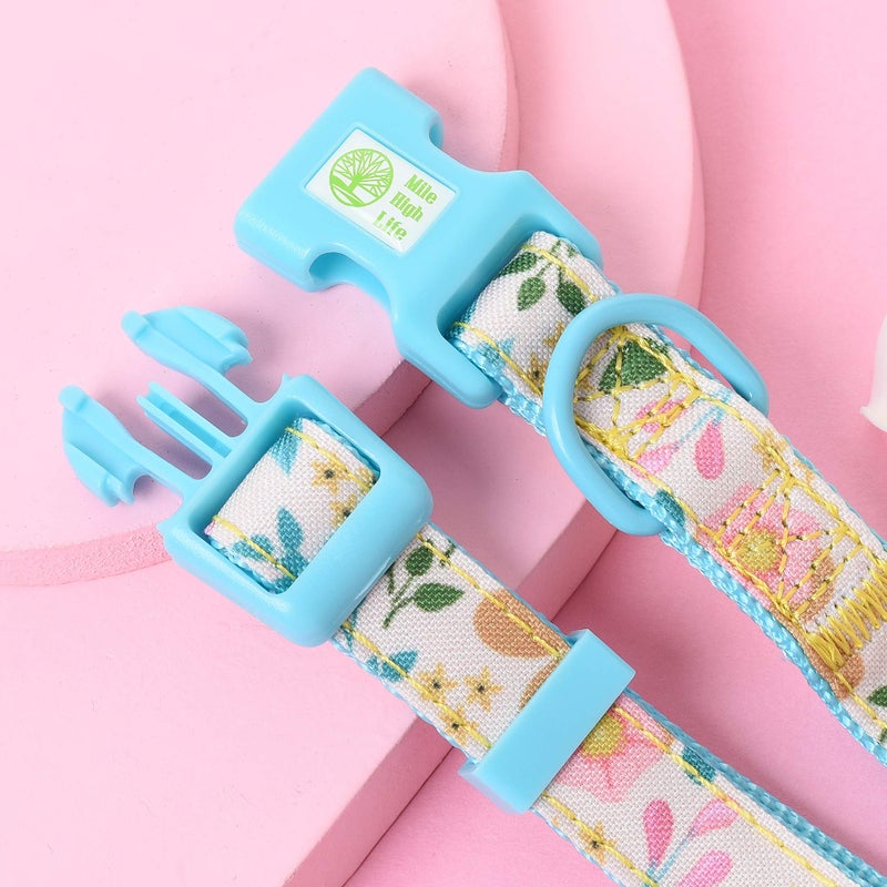 Mile High Life | Cute Bandana Collar | Soft Poly Cotton Fabric Collars for Medium Dogs | Flower & Fruit Pattern (Wild Flowers, Bandana-M) - Image 5